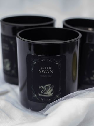 Chtěla sem něco speciálního, tak jsem vytvořila černou svíčku s názvem Black Swan 🖤 Černá labuť je znamením hluboké...